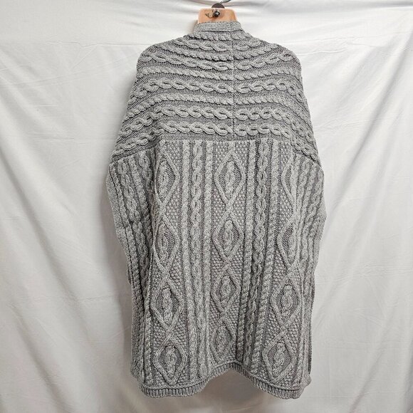 Aran Craft Merino Wool One Button Drop Shoulder Vest Women Size XL/XXL Gray - Picture 9 of 16